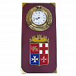 Часы настенные с гербом морских республик Foresti & Suardi 2242.L Ø70мм 300х150мм из латуни и дерева