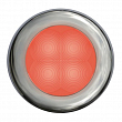 Светильник врезной водонепроницаемый LED Hella Marine Slim Line 2XT 980 507-221 12 В 0,5 Вт круглый корпус из полированной нержавеющей стали красный свет